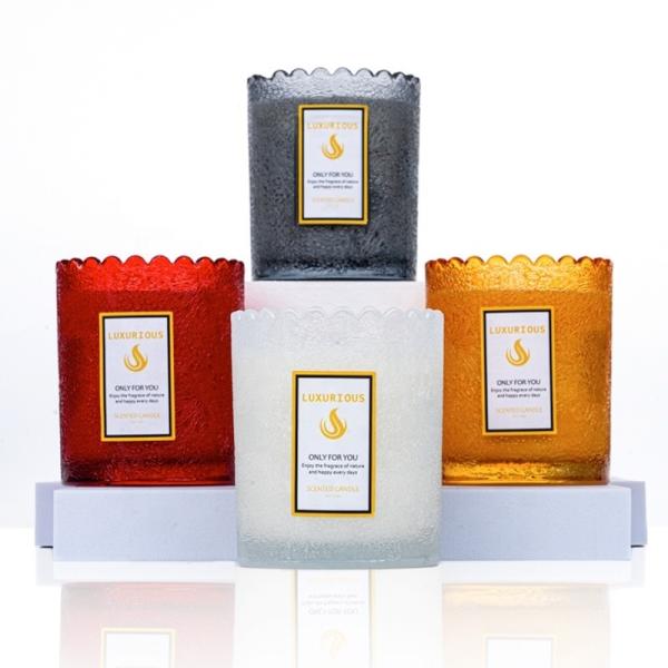 Casa Jardim Festas de casamento aniversário frasco de vidro vela perfumada vela de soja conjunto de presentes