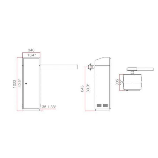 Straight Car Barrier Gate AC220V / AC110V 4.5m Parking Lot Lift Gate