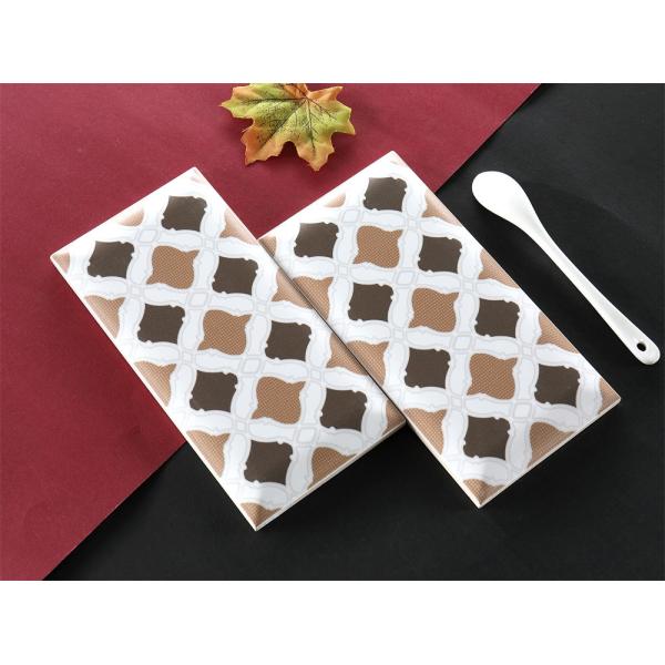 White Glossy Ceramic Wall Tiles 75x152mm for Kitchen Bathroom