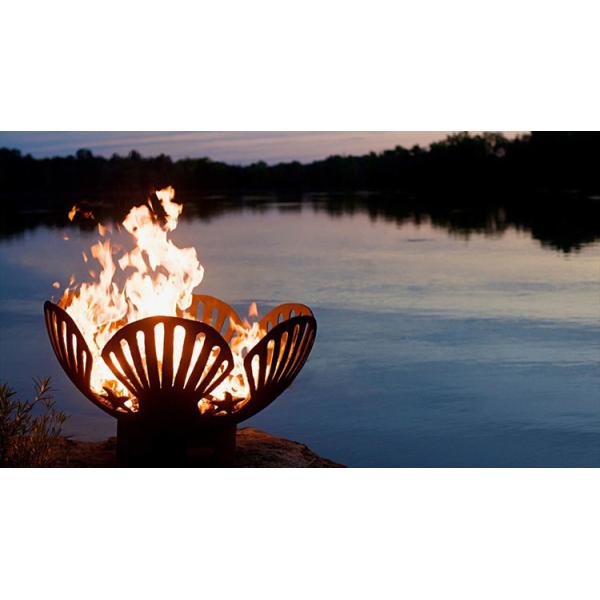 Modern Outdoor Corten Steel Fire Pit Bowl Diameter 600mm OEM ODM Service
