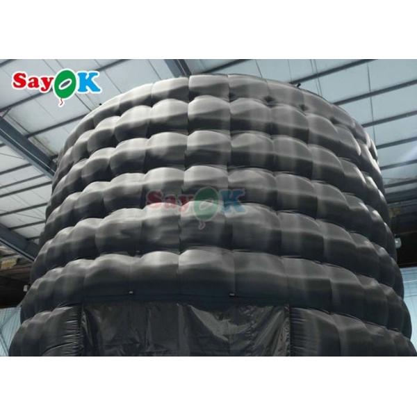 LED Inflatable Photo Booth Black Double Door 5m Diameter