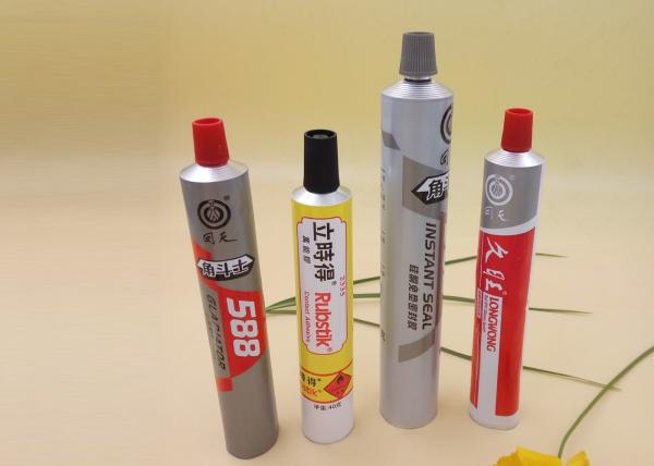 Squeezable Adhesive Tube Open / Elongated / Sealed Nozzles HPPE Cap