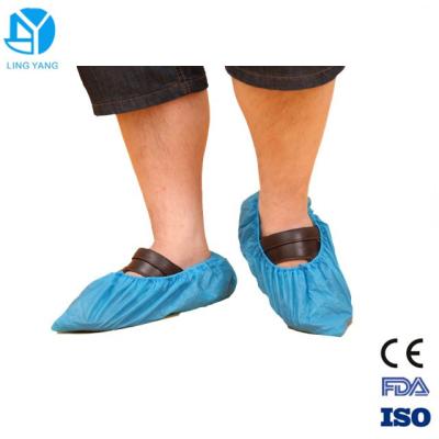 Anti Skid Plastic Disposable Shoe Covers For Workmen 41*15cm / 38*16cm