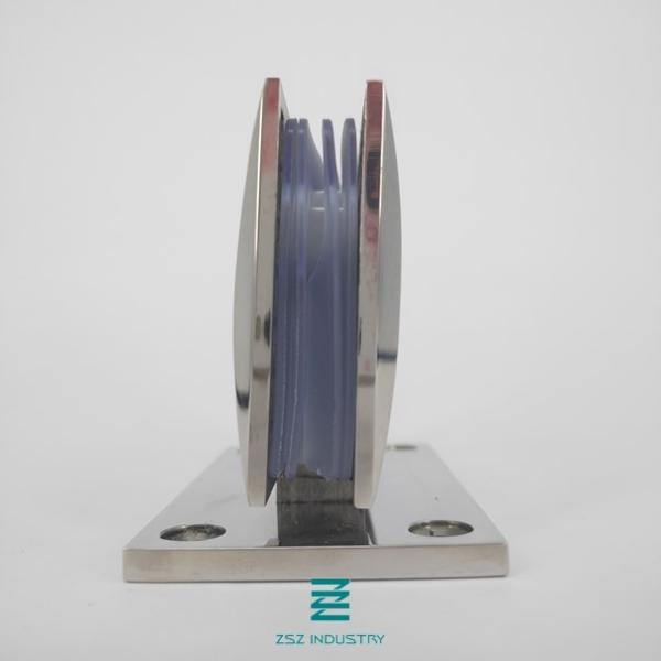 Arc Shape Stainless Steel Glass Door Hinges Wall Mounting Installation