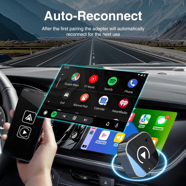 Source factory cross-border carplay wired to wireless carplay dongle dual-channel