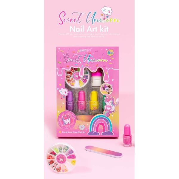 Customizable Sleek DIY Nail Art Kit Kids Nail Set Peel Off Non Toxic