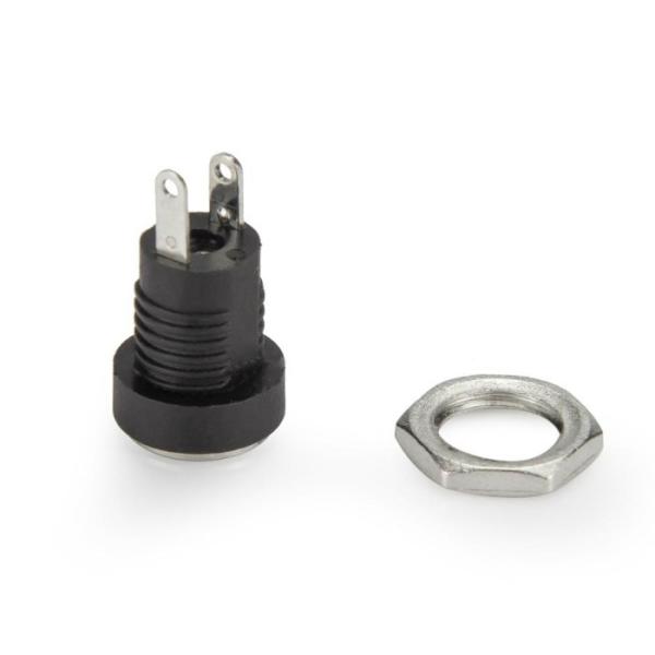 Screw Copper Metal Head 2A Dc Power Jack Socket Dc - 022b 2.5 X 5.5mm Screw Nut Diy