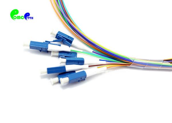 MTP Trunk Cable 9 / 125μm 8F MTP Male - LC UPC 0.9mm Fiber Optic Patch Cable 30cm SM LSZH Elite Type A