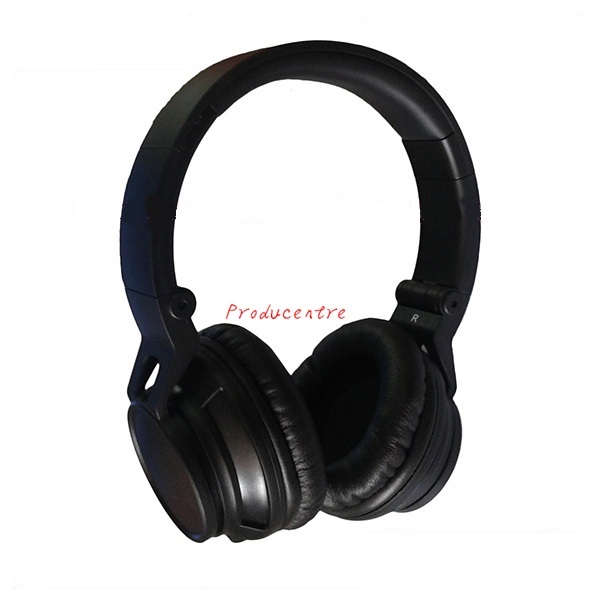 cool style black bass headphone with noise cancelling for musician with excellent rotate structure and soft ear pads