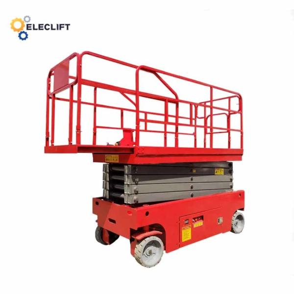 Hydraulic Scissor Lift Self Propelled Lifting Platform 4x8 Feet Dimensions