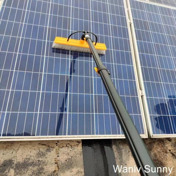 9.0 M Telescopic Water Fed Handle Manual Brush for Efficiently Cleaning Solar Panels