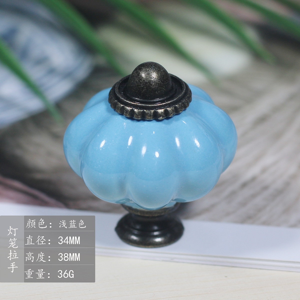 Pumpkin Ceramic Handle Knob Bohemian Style Cartoon Kitchen Bedroom Bathroom Wardrobe Dresser Cabinet Drawer Door Handle