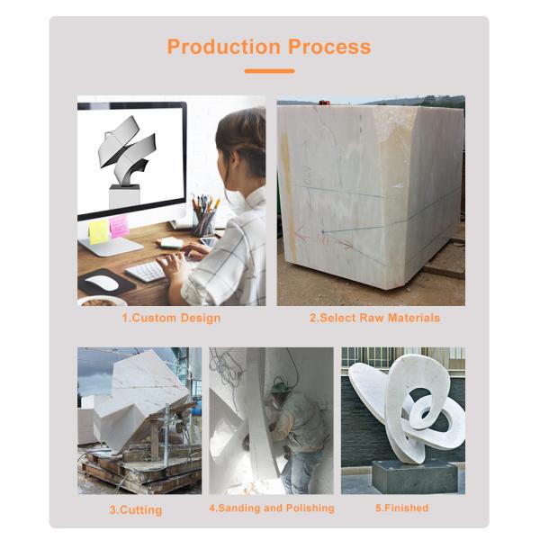 Large Size Modern Design Abstract Stylish Marble Statue