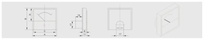 55*48mm Analog Panel Voltmeter for Stabilizer 91L16 Voltmeter 300V Voltage Meter for Stabilizer Premium Analog Panel Voltmeter