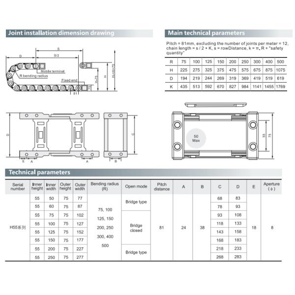 Аксессуары механического инструмента H55X125 цепи кабеля высококачественные привязывают мини цепь сопротивления