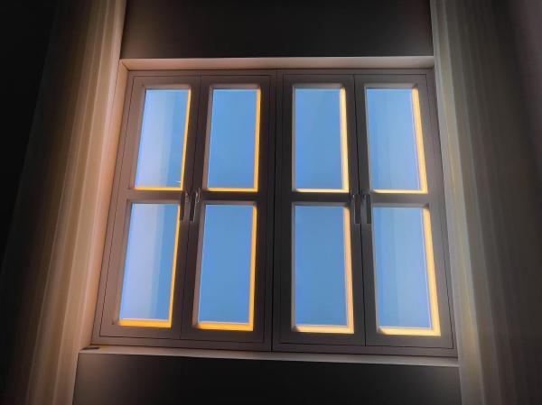 Home Electricity Powered Fake Window Light CRI RA 95 and Wall Mounting Installation for Lighting