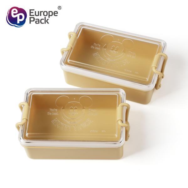 Cartoon cake friut Bento box Plastic Portable lunch box with handle
