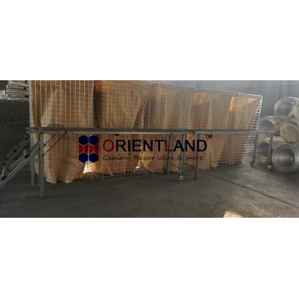 Hesco Bastion Concrete 3mm Army Barrier System Alu Zinc Coating Wire