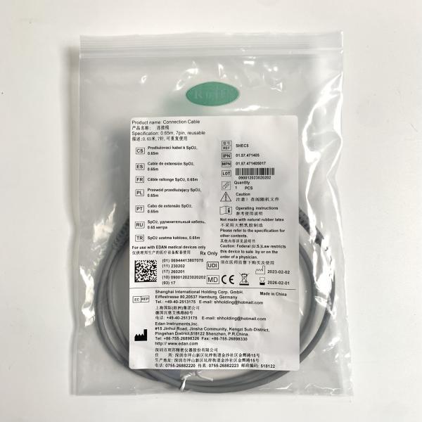 EDAN Original IT20 Telemetria Linha de Extensão de Transferência de Oxigénio do Sangue D Cabeça 7 Agulhas 0,65M REF SHEC5