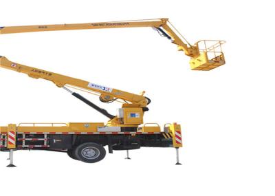 200kg Lift Capacity Truck Mounted Aerial Work Platform , Truck Mounted Scissor Lift 18m