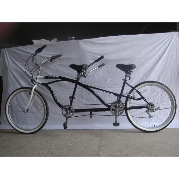 OEM 26 Inch Adults Tandem Beach Cruiser Bike with 1.8m Length and 300kg Load Capacity