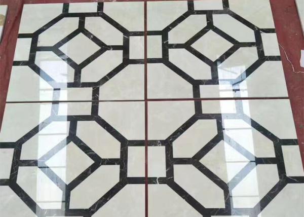 Polished Marble Floor Tile , Natural Stone Building Materials Modern Design