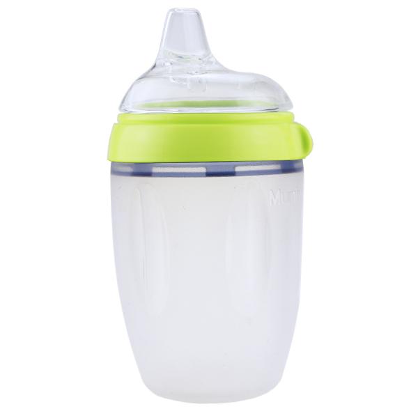 Slow Flow Baby Feeding Bottle Nitrosamine Free 10oz Silicone Sipper Bottle