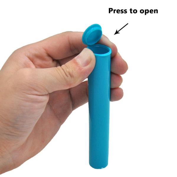 Custom Pop Top Plastic Pop Black Pop Tubes Squeeze Sides Tube Heat Transfer Printing Labeling Child Resistant Bottle Tubes