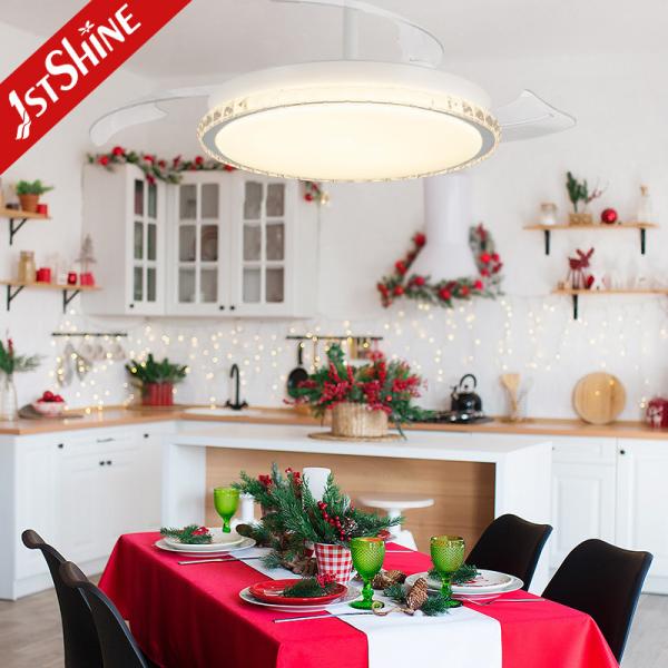 110-240V/50Hz-60Hz LED Ventilador de teto com lâminas retráteis 10- e espaço-salvamento design