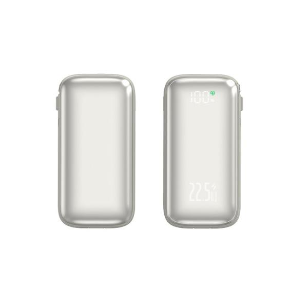 10000mAh Portable Power Bank with Cable and Black ABS PC Material