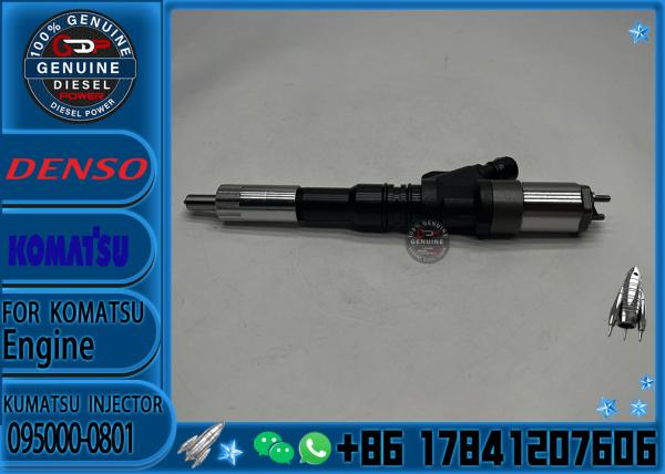 Inyector de combustible diesel de ferrocarril común 095000-0801 6156-11-3100 para el motor de la serie PC