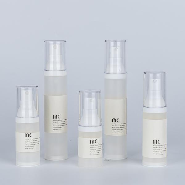 PP 10ml-50ml Airless Pump Bottle Empty Plastic Pump Bottles Round Shape (MC-232)