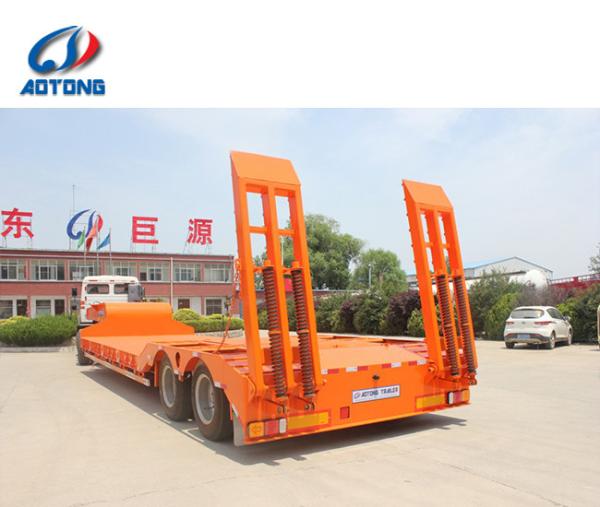 2 Axles 3 Axle 4 Axle Heavy Duty Hydraulic Low Loader Semi Trailer for Heavy Loads