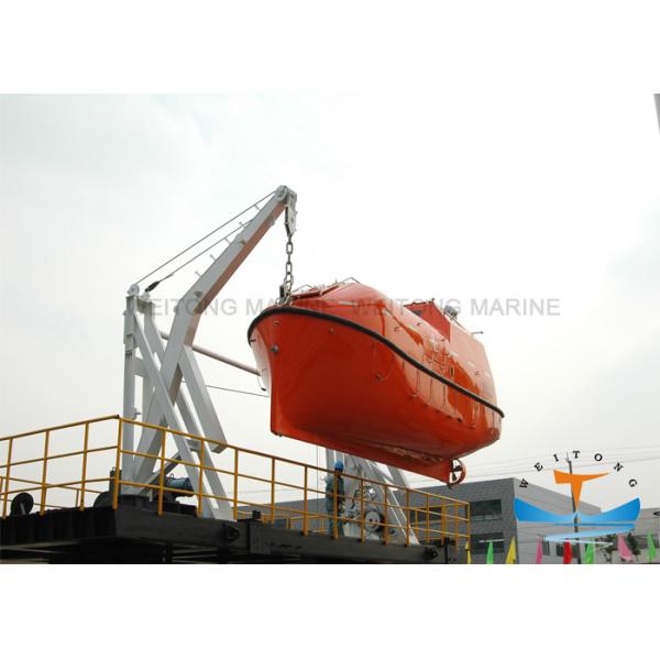 Dydraulic Motor Rescue Boat Davit , Single Arm Slewing Marine Davit Crane