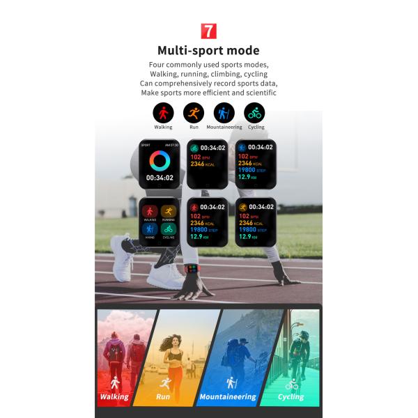 Дети температуры тела Smartwatch T96 делают измеряя отслежыватель водостойким ECG здоровья фитнеса браслета Gts T96