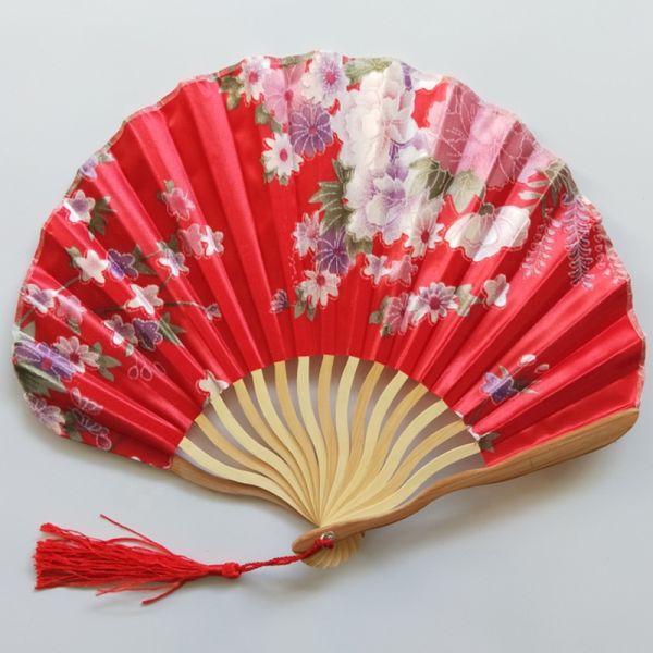 Hot Selling Seashell Flower Hand Fan Foldable Wedding Fabric Bamboo Fan