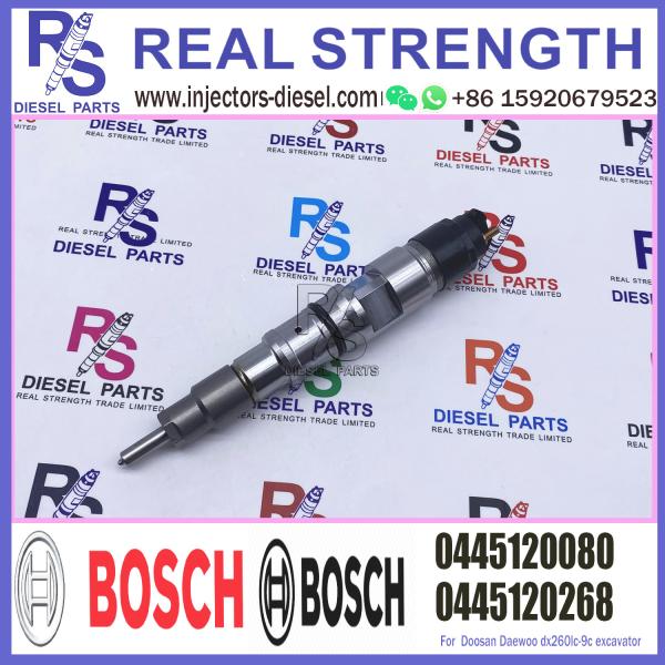 Inyector común 0445120080 65.10401-7004A del motor diesel del carril para DAEWOO DOOSAN