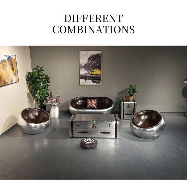 Nidea #8911 Luxury Sofa Vintage Industrial Retro Aviator Sofa  Bar Pub Club Studio Car Dealer Lounge Living Room Furniture  Club