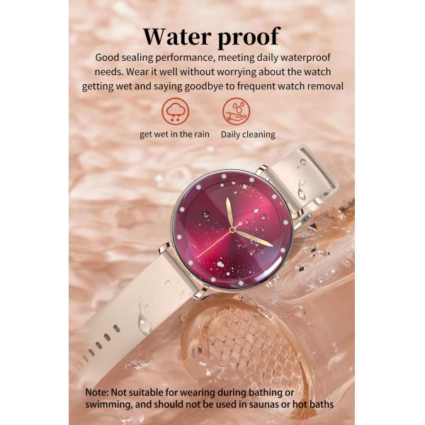 Reloj inteligente V85 Fashion para mujer, pantalla AMOLED delgada, llamada BT, monitor de muñeca, rastreador de actividad física