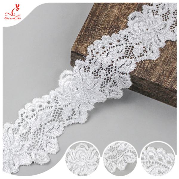 Белая отделка шнурка цветка 2КМ расстворимая в воде для одеяния, ремесленничества