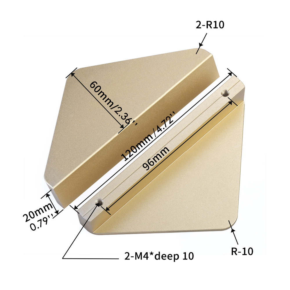 Classic Triangle Shape Aluminum Cabinet Handle 120mm Cabinet Handle Knob Pulls