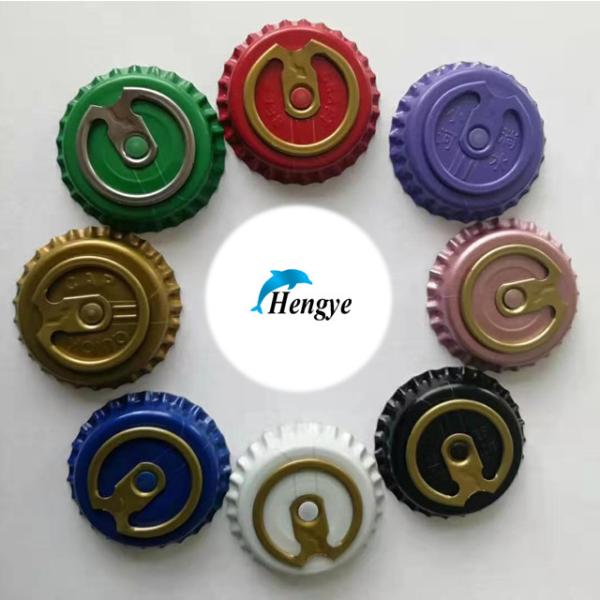 pull ring crown cover 26mm level type easy opening pull ring crown caps for beer Beer pull ring cover beer crown cap