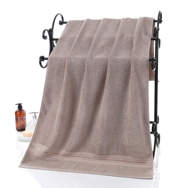 Solid Pure Cotton Beach Bath Towel Thickened Household Large Towel for Convenience