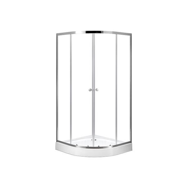 Curved Corner Shower Enclosure , 900x900x2000mm Shower And Bath Enclosures chrome aluminium