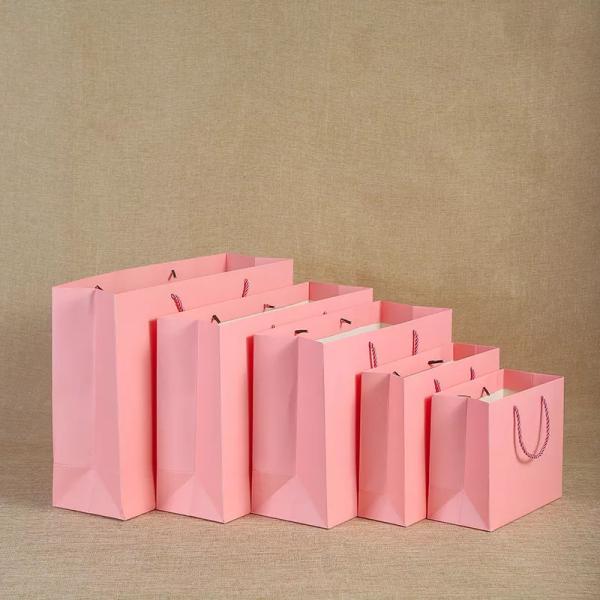 ISO Offset Printing Clothing Paper Bags Underwear Cinnamon Pink Paper Bag