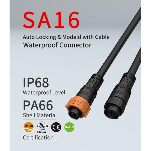 8.0MM IP68 M16 Waterproof Male Female Connector