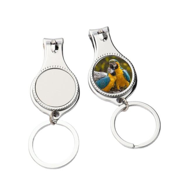 Multi Function Sublimation Blank Foldable Hand Toe Opener Keyring Nail Scissors Nail Cutters
