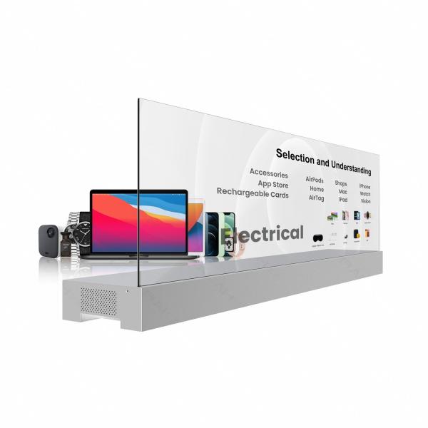 Écran OLED transparent de 48 pouces Modèle de bureau 1920*540 Résolution 400 Nits Panneau OLED transparent OLED