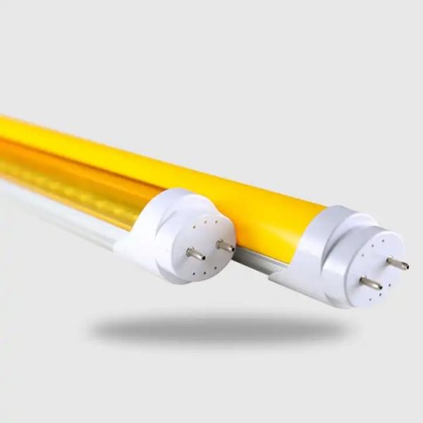 600mm T8 tubo LED tampa amarela com Flicker livre 6000K 140lm/W Triac 0-10V Dimmable