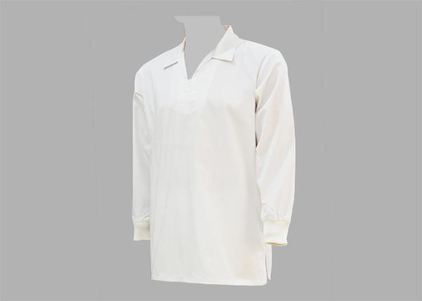 White Food Shirt Long Sleeve Protective Work Clothing Highly Comfortable